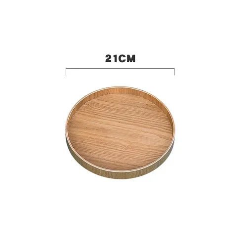 Plateau rond de Style japonais, assiette de service alimentaire, assiette de collation en bois, bol à thé, thé naturel, plats de serveur de nourriture, plateau de boisson WF - FATAONPlateau rond de Style japonais, assiette de service alimentaire, assiette de collation en bois, bol à thé, thé naturel, plats de serveur de nourriture, plateau de boisson WFSolutions MaisonFATAON