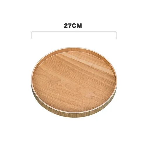 Plateau rond de Style japonais, assiette de service alimentaire, assiette de collation en bois, bol à thé, thé naturel, plats de serveur de nourriture, plateau de boisson WF - FATAONPlateau rond de Style japonais, assiette de service alimentaire, assiette de collation en bois, bol à thé, thé naturel, plats de serveur de nourriture, plateau de boisson WFSolutions MaisonFATAON