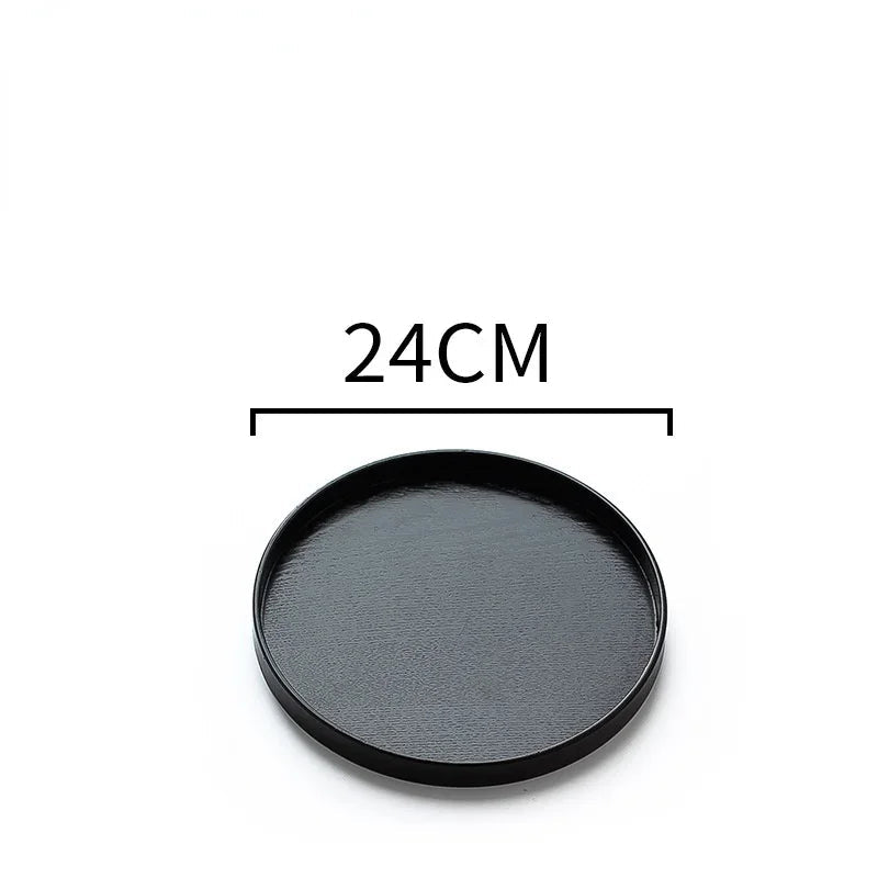 Plateau rond de Style japonais, assiette de service alimentaire, assiette de collation en bois, bol à thé, thé naturel, plats de serveur de nourriture, plateau de boisson WF - FATAONPlateau rond de Style japonais, assiette de service alimentaire, assiette de collation en bois, bol à thé, thé naturel, plats de serveur de nourriture, plateau de boisson WFSolutions MaisonFATAON