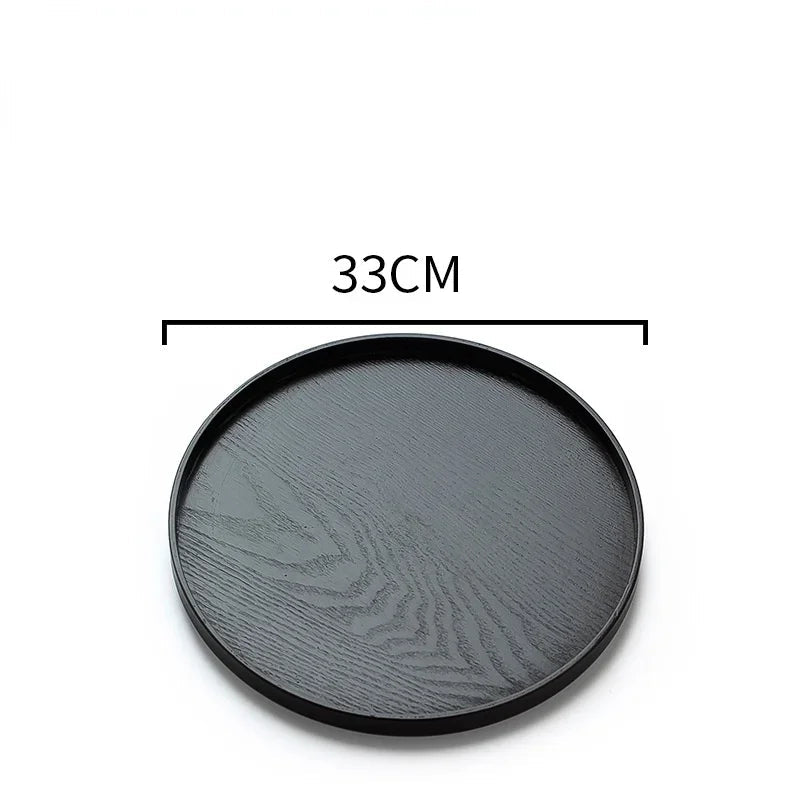 Plateau rond de Style japonais, assiette de service alimentaire, assiette de collation en bois, bol à thé, thé naturel, plats de serveur de nourriture, plateau de boisson WF - FATAONPlateau rond de Style japonais, assiette de service alimentaire, assiette de collation en bois, bol à thé, thé naturel, plats de serveur de nourriture, plateau de boisson WFSolutions MaisonFATAON