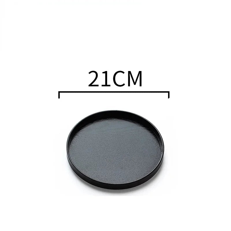 Plateau rond de Style japonais, assiette de service alimentaire, assiette de collation en bois, bol à thé, thé naturel, plats de serveur de nourriture, plateau de boisson WF - FATAONPlateau rond de Style japonais, assiette de service alimentaire, assiette de collation en bois, bol à thé, thé naturel, plats de serveur de nourriture, plateau de boisson WFSolutions MaisonFATAON