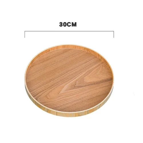 Plateau rond de Style japonais, assiette de service alimentaire, assiette de collation en bois, bol à thé, thé naturel, plats de serveur de nourriture, plateau de boisson WF - FATAONPlateau rond de Style japonais, assiette de service alimentaire, assiette de collation en bois, bol à thé, thé naturel, plats de serveur de nourriture, plateau de boisson WFSolutions MaisonFATAON