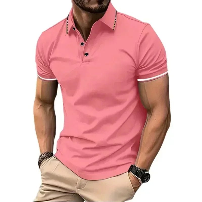 Polo à manches courtes pour hommes, t-shirt d'été à revers, respirant, basique, boutonné, haut de sport, léger, ample, nouvelle collection - FATAONPolo à manches courtes pour hommes, t-shirt d'été à revers, respirant, basique, boutonné, haut de sport, léger, ample, nouvelle collectionMode HommeFATAON