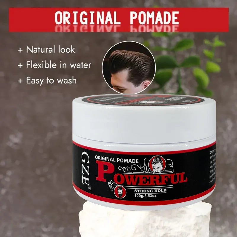 Pommade pour hommes GZE : tenue et brillance longue durée, contrôle des frisottis, gel capillaire hydratant. Cire coiffante d'aspect naturel pour dattes et travaux - FATAONPommade pour hommes GZE : tenue et brillance longue durée, contrôle des frisottis, gel capillaire hydratant. Cire coiffante d'aspect naturel pour dattes et travauxBeauté HommeFATAON