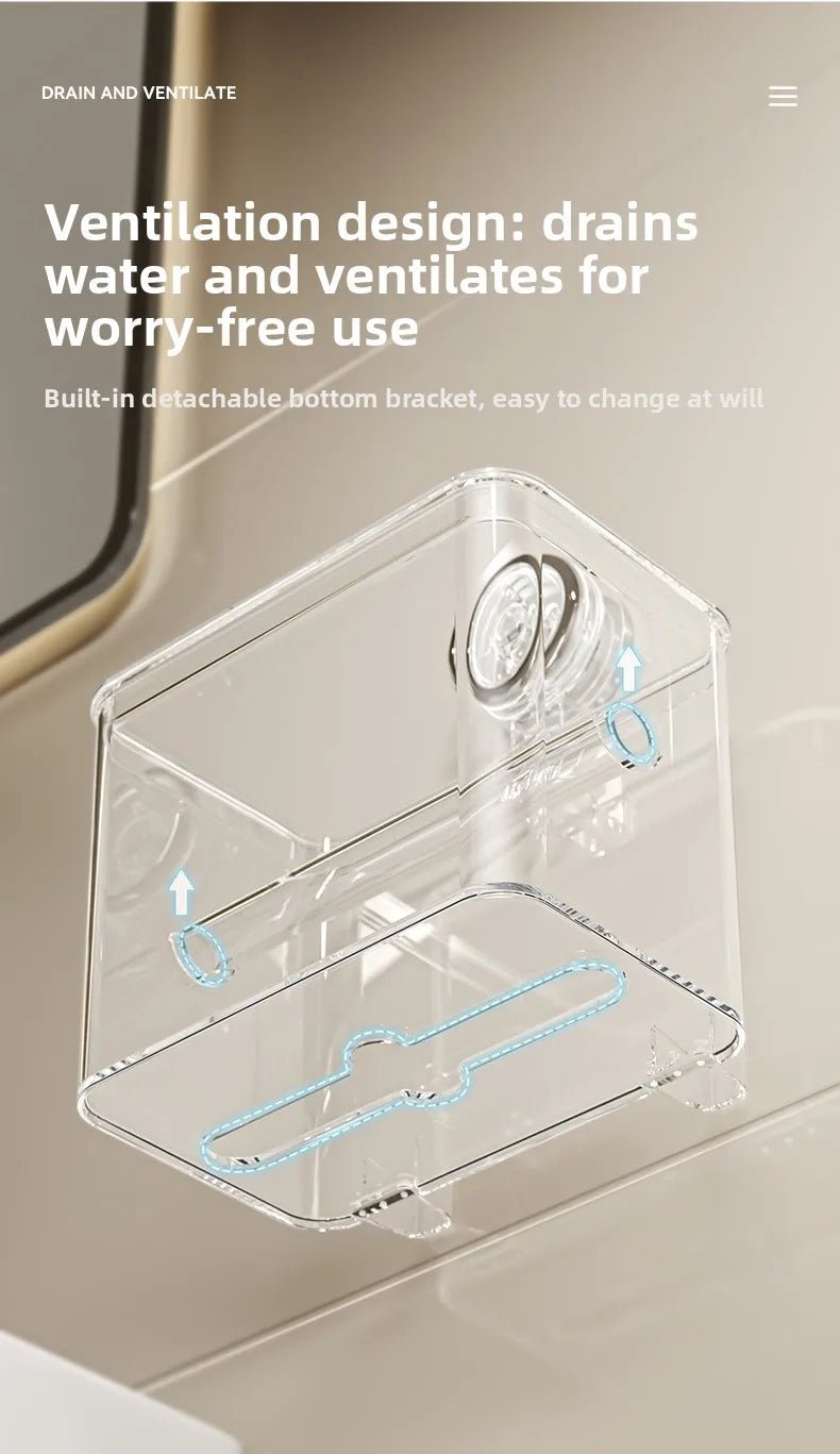 Porte-papier toilette portable à ventouse, support de papier absorbant durable et étanche, boîte à mouchoirs pour salles de bain et chambres - FATAONPorte-papier toilette portable à ventouse, support de papier absorbant durable et étanche, boîte à mouchoirs pour salles de bain et chambresSolutions MaisonFATAON