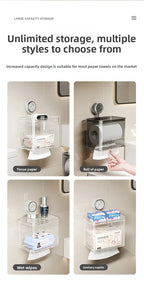 Porte-papier toilette portable à ventouse, support de papier absorbant durable et étanche, boîte à mouchoirs pour salles de bain et chambres - FATAONPorte-papier toilette portable à ventouse, support de papier absorbant durable et étanche, boîte à mouchoirs pour salles de bain et chambresSolutions MaisonFATAON