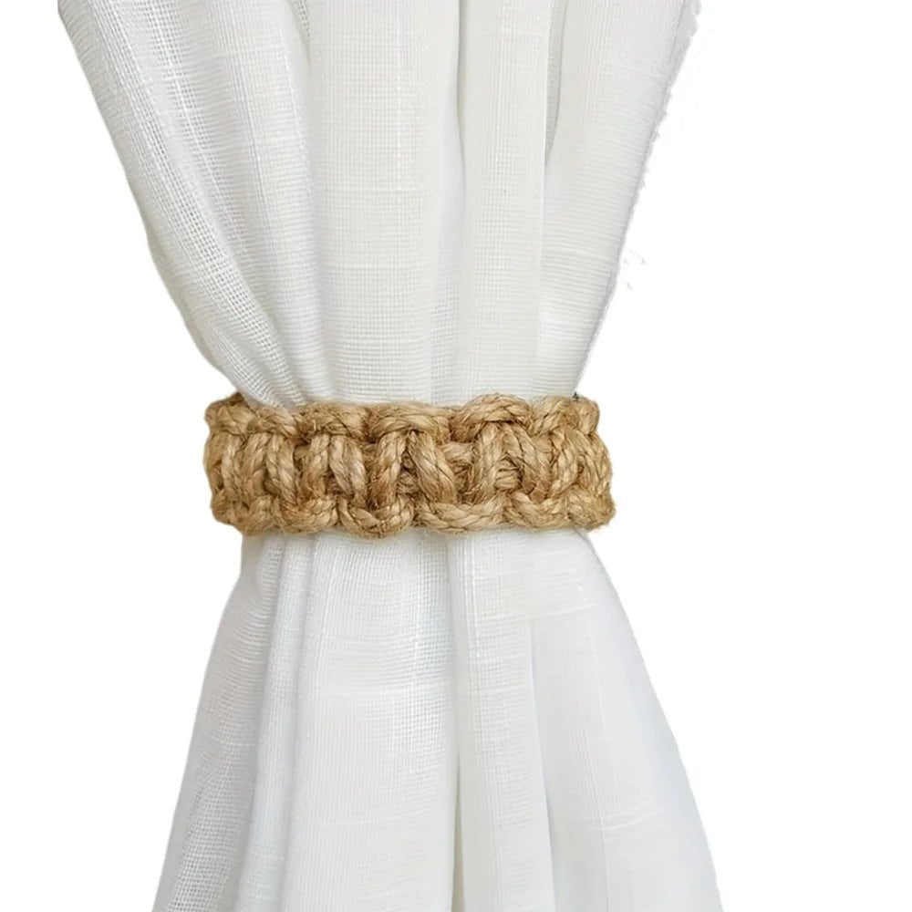 Porte-rideaux tissés à la main rétro Jute rideau Tieback Holdback rideau sangle Embrasse Rideau décor à la maison Attache De Rideau - FATAONPorte-rideaux tissés à la main rétro Jute rideau Tieback Holdback rideau sangle Embrasse Rideau décor à la maison Attache De RideauSolutions MaisonFATAON