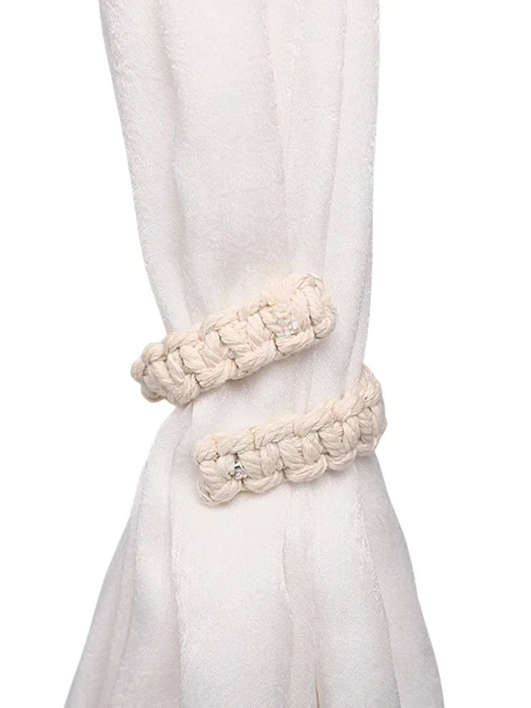 Porte-rideaux tissés à la main rétro Jute rideau Tieback Holdback rideau sangle Embrasse Rideau décor à la maison Attache De Rideau - FATAONPorte-rideaux tissés à la main rétro Jute rideau Tieback Holdback rideau sangle Embrasse Rideau décor à la maison Attache De RideauSolutions MaisonFATAON