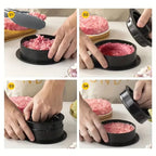 Presse à hamburgers manuelle 3 en 1 avec 100 papiers parchemin – Convient pour le bœuf, les mini hamburgers, machine à galettes à revêtement antiadhésif à dégagement facile - FATAONPresse à hamburgers manuelle 3 en 1 avec 100 papiers parchemin – Convient pour le bœuf, les mini hamburgers, machine à galettes à revêtement antiadhésif à dégagement facileMaison & BricolageFATAON
