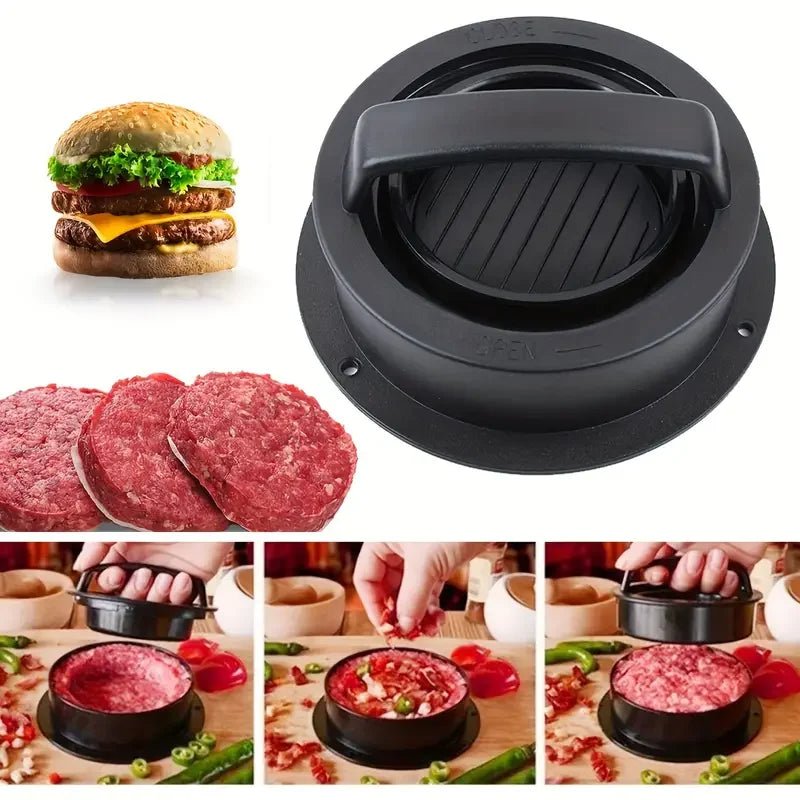 Presse à hamburgers manuelle 3 en 1 avec 100 papiers parchemin – Convient pour le bœuf, les mini hamburgers, machine à galettes à revêtement antiadhésif à dégagement facile - FATAONPresse à hamburgers manuelle 3 en 1 avec 100 papiers parchemin – Convient pour le bœuf, les mini hamburgers, machine à galettes à revêtement antiadhésif à dégagement facileMaison & BricolageFATAON