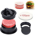 Presse à hamburgers manuelle 3 en 1 avec 100 papiers parchemin – Convient pour le bœuf, les mini hamburgers, machine à galettes à revêtement antiadhésif à dégagement facile - FATAONPresse à hamburgers manuelle 3 en 1 avec 100 papiers parchemin – Convient pour le bœuf, les mini hamburgers, machine à galettes à revêtement antiadhésif à dégagement facileMaison & BricolageFATAON