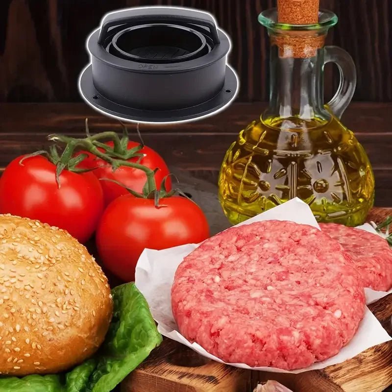 Presse à hamburgers manuelle 3 en 1 avec 100 papiers parchemin – Convient pour le bœuf, les mini hamburgers, machine à galettes à revêtement antiadhésif à dégagement facile - FATAONPresse à hamburgers manuelle 3 en 1 avec 100 papiers parchemin – Convient pour le bœuf, les mini hamburgers, machine à galettes à revêtement antiadhésif à dégagement facileMaison & BricolageFATAON
