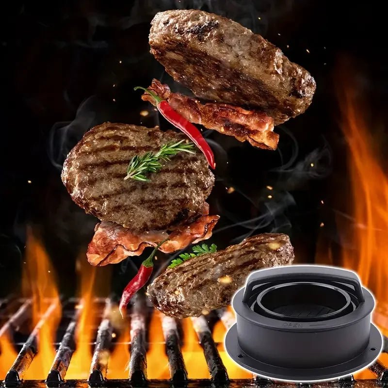 Presse à hamburgers manuelle 3 en 1 avec 100 papiers parchemin – Convient pour le bœuf, les mini hamburgers, machine à galettes à revêtement antiadhésif à dégagement facile - FATAONPresse à hamburgers manuelle 3 en 1 avec 100 papiers parchemin – Convient pour le bœuf, les mini hamburgers, machine à galettes à revêtement antiadhésif à dégagement facileMaison & BricolageFATAON