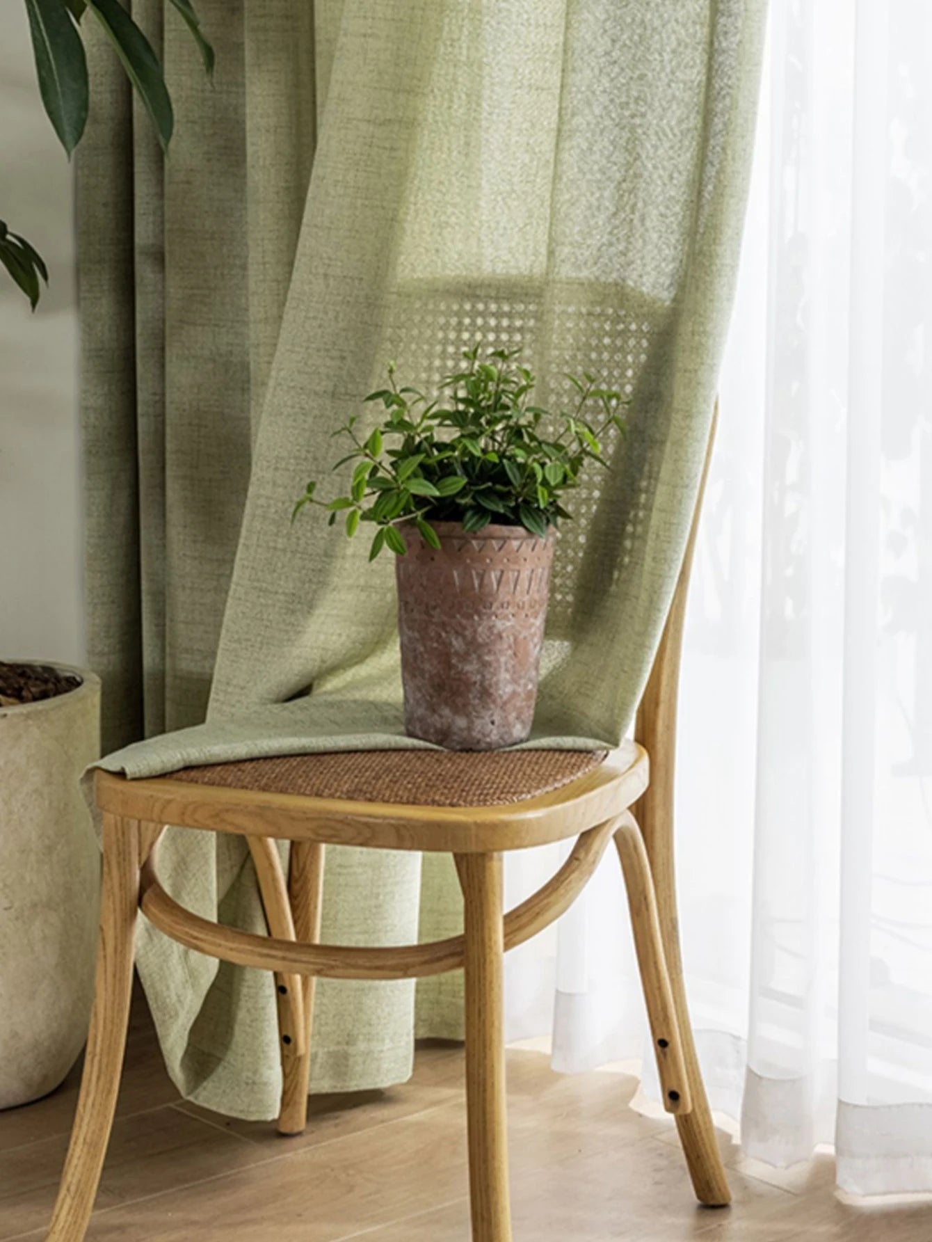 Printemps et été matcha japonais, rideaux en coton et lin vert rideaux transparents, rideaux opaques, lin luxueux pour chambres à coucher - FATAONPrintemps et été matcha japonais, rideaux en coton et lin vert rideaux transparents, rideaux opaques, lin luxueux pour chambres à coucherSolutions MaisonFATAON