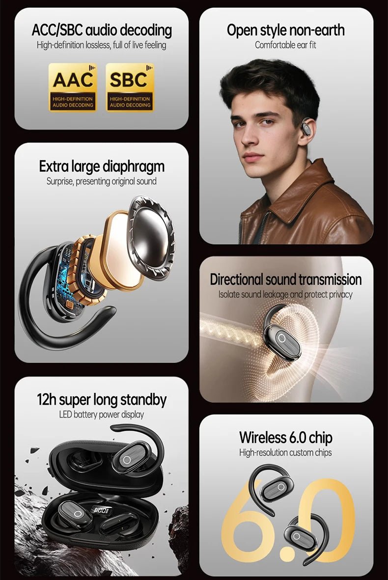 [Produit authentique officiel Acer] Casque Bluetooth sans fil Ohr553 Conception à crochet d'oreille Ows Appels haute définition Utilisation confortable pour le sport et la course Compatible avec les téléphones mobiles, ta - FATAON[Produit authentique officiel Acer] Casque Bluetooth sans fil Ohr553 Conception à crochet d'oreille Ows Appels haute définition Utilisation confortable pour le sport et la course Compatible avec les téléphones mobiles, taSon & AudioFATAON