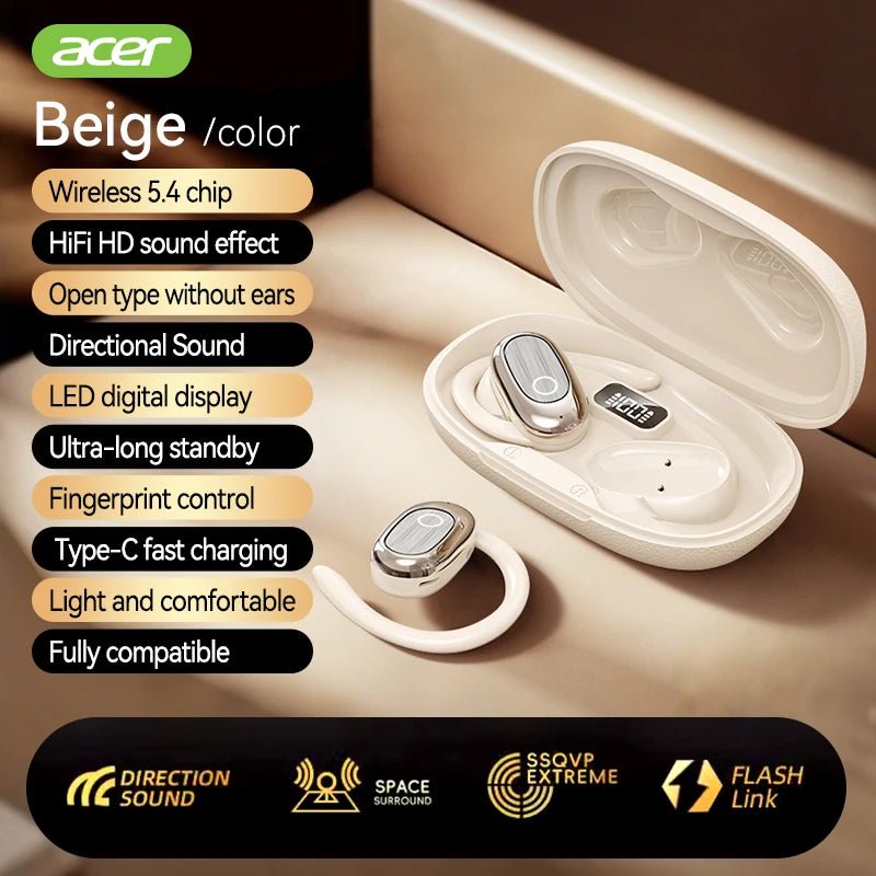 [Produit authentique officiel Acer] Casque Bluetooth sans fil Ohr553 Conception à crochet d'oreille Ows Appels haute définition Utilisation confortable pour le sport et la course Compatible avec les téléphones mobiles, ta - FATAON[Produit authentique officiel Acer] Casque Bluetooth sans fil Ohr553 Conception à crochet d'oreille Ows Appels haute définition Utilisation confortable pour le sport et la course Compatible avec les téléphones mobiles, taSon & AudioFATAON