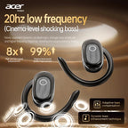 [Produit authentique officiel Acer] Casque Bluetooth sans fil Ohr553 Conception à crochet d'oreille Ows Appels haute définition Utilisation confortable pour le sport et la course Compatible avec les téléphones mobiles, ta - FATAON[Produit authentique officiel Acer] Casque Bluetooth sans fil Ohr553 Conception à crochet d'oreille Ows Appels haute définition Utilisation confortable pour le sport et la course Compatible avec les téléphones mobiles, taSon & AudioFATAON