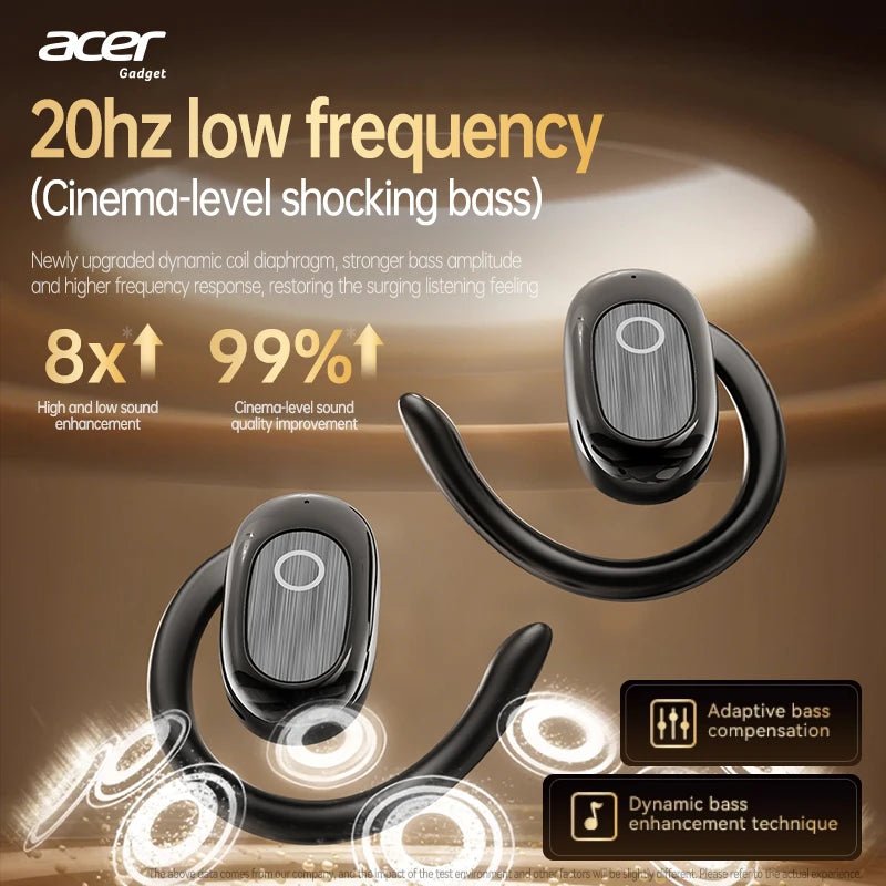 [Produit authentique officiel Acer] Casque Bluetooth sans fil Ohr553 Conception à crochet d'oreille Ows Appels haute définition Utilisation confortable pour le sport et la course Compatible avec les téléphones mobiles, ta - FATAON[Produit authentique officiel Acer] Casque Bluetooth sans fil Ohr553 Conception à crochet d'oreille Ows Appels haute définition Utilisation confortable pour le sport et la course Compatible avec les téléphones mobiles, taSon & AudioFATAON