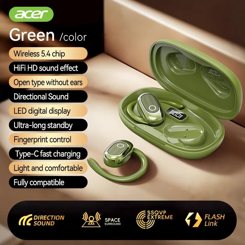 [Produit authentique officiel Acer] Casque Bluetooth sans fil Ohr553 Conception à crochet d'oreille Ows Appels haute définition Utilisation confortable pour le sport et la course Compatible avec les téléphones mobiles, ta - FATAON[Produit authentique officiel Acer] Casque Bluetooth sans fil Ohr553 Conception à crochet d'oreille Ows Appels haute définition Utilisation confortable pour le sport et la course Compatible avec les téléphones mobiles, taSon & AudioFATAON