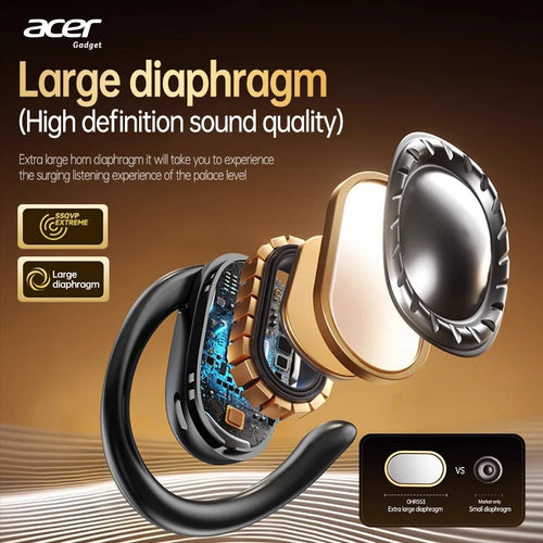 [Produit authentique officiel Acer] Casque Bluetooth sans fil Ohr553 Conception à crochet d'oreille Ows Appels haute définition Utilisation confortable pour le sport et la course Compatible avec les téléphones mobiles, ta - FATAON[Produit authentique officiel Acer] Casque Bluetooth sans fil Ohr553 Conception à crochet d'oreille Ows Appels haute définition Utilisation confortable pour le sport et la course Compatible avec les téléphones mobiles, taSon & AudioFATAON