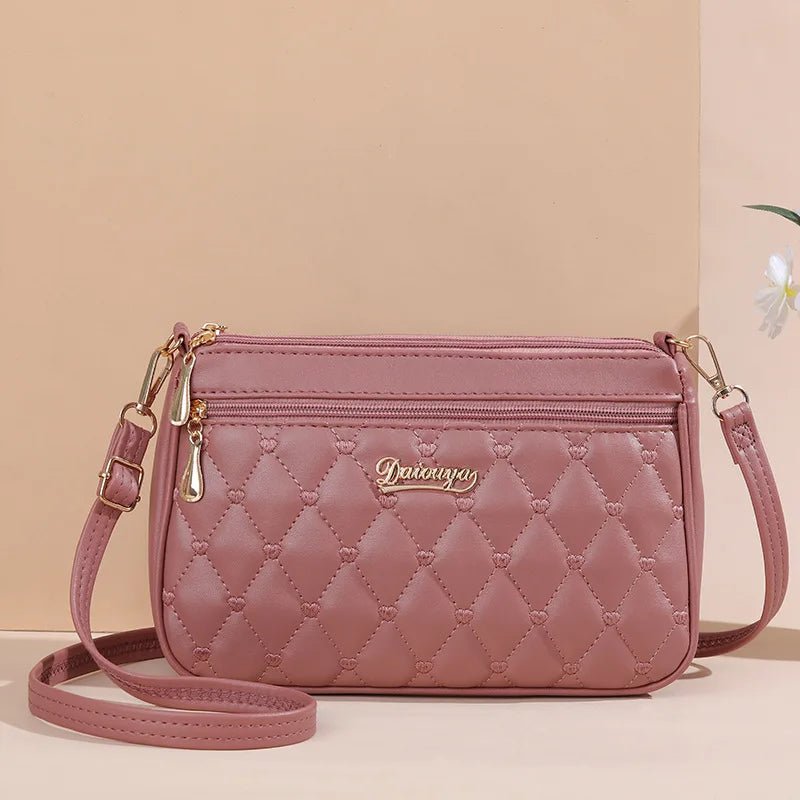 PU Leather Crossbody Bags Zipper New Fashion Shoulder Bag for Women Large Capacity Embroidery Thread Small Purse and Handbags - FATAONPU Leather Crossbody Bags Zipper New Fashion Shoulder Bag for Women Large Capacity Embroidery Thread Small Purse and HandbagsMode & AccessoiresFATAON