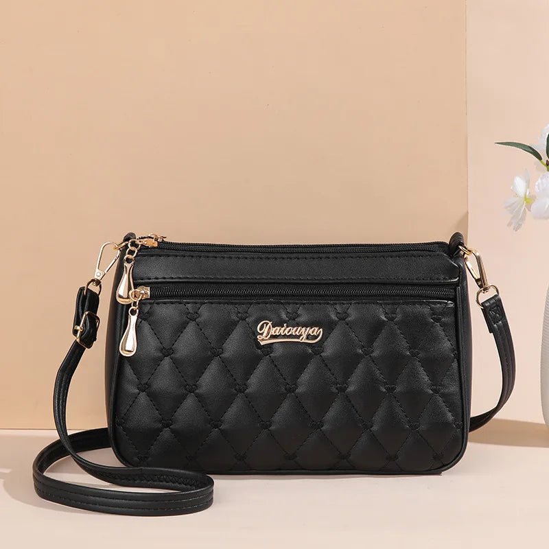 PU Leather Crossbody Bags Zipper New Fashion Shoulder Bag for Women Large Capacity Embroidery Thread Small Purse and Handbags - FATAONPU Leather Crossbody Bags Zipper New Fashion Shoulder Bag for Women Large Capacity Embroidery Thread Small Purse and HandbagsMode & AccessoiresFATAON