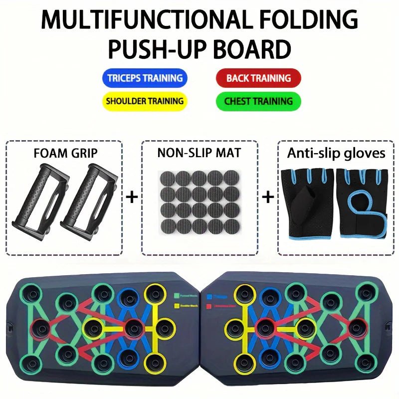 Push - Up Board Set Portable Multifunctional Push - Up Bar Foldable Fitness Equipment for Chest Abdomen Arms/Back Training - Fix & GoPush - Up Board Set Portable Multifunctional Push - Up Bar Foldable Fitness Equipment for Chest Abdomen Arms/Back TrainingFix & Go