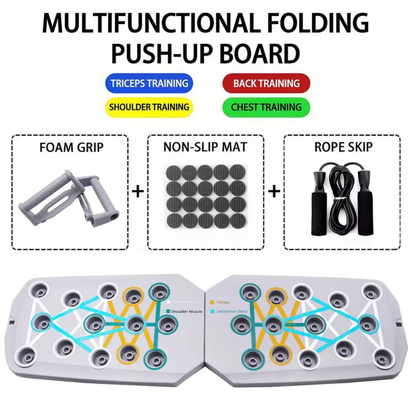 Push - Up Board Set Portable Multifunctional Push - Up Bar Foldable Fitness Equipment for Chest Abdomen Arms/Back Training - Fix & GoPush - Up Board Set Portable Multifunctional Push - Up Bar Foldable Fitness Equipment for Chest Abdomen Arms/Back TrainingFix & Go