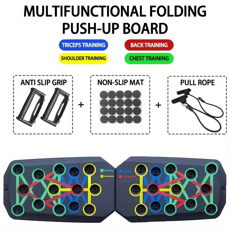 Push - Up Board Set Portable Multifunctional Push - Up Bar Foldable Fitness Equipment for Chest Abdomen Arms/Back Training - Fix & GoPush - Up Board Set Portable Multifunctional Push - Up Bar Foldable Fitness Equipment for Chest Abdomen Arms/Back TrainingFix & Go