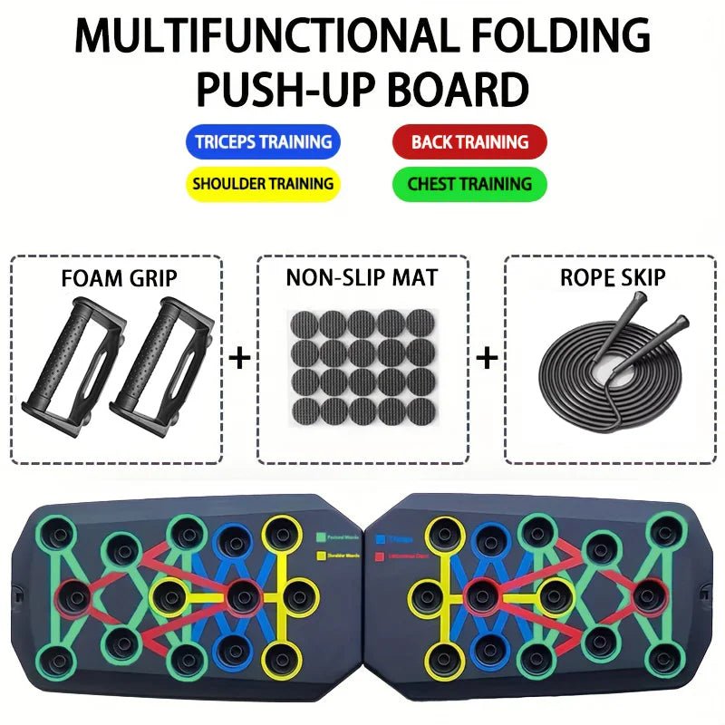 Push - Up Board Set Portable Multifunctional Push - Up Bar Foldable Fitness Equipment for Chest Abdomen Arms/Back Training - Fix & GoPush - Up Board Set Portable Multifunctional Push - Up Bar Foldable Fitness Equipment for Chest Abdomen Arms/Back TrainingFix & Go
