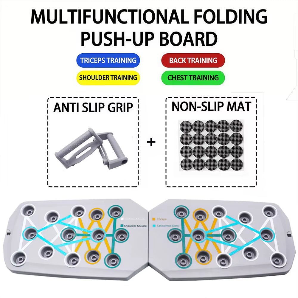 Push - Up Board Set Portable Multifunctional Push - Up Bar Foldable Fitness Equipment for Chest Abdomen Arms/Back Training - Fix & GoPush - Up Board Set Portable Multifunctional Push - Up Bar Foldable Fitness Equipment for Chest Abdomen Arms/Back TrainingFix & Go