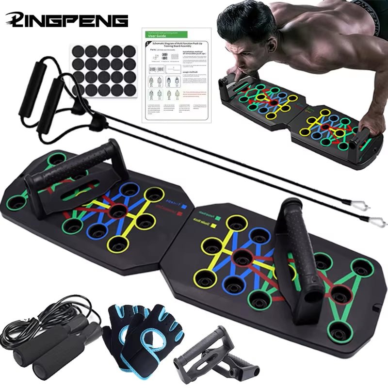 Push - Up Board Set Portable Multifunctional Push - Up Bar Foldable Fitness Equipment for Chest Abdomen Arms/Back Training - Fix & GoPush - Up Board Set Portable Multifunctional Push - Up Bar Foldable Fitness Equipment for Chest Abdomen Arms/Back TrainingFix & Go