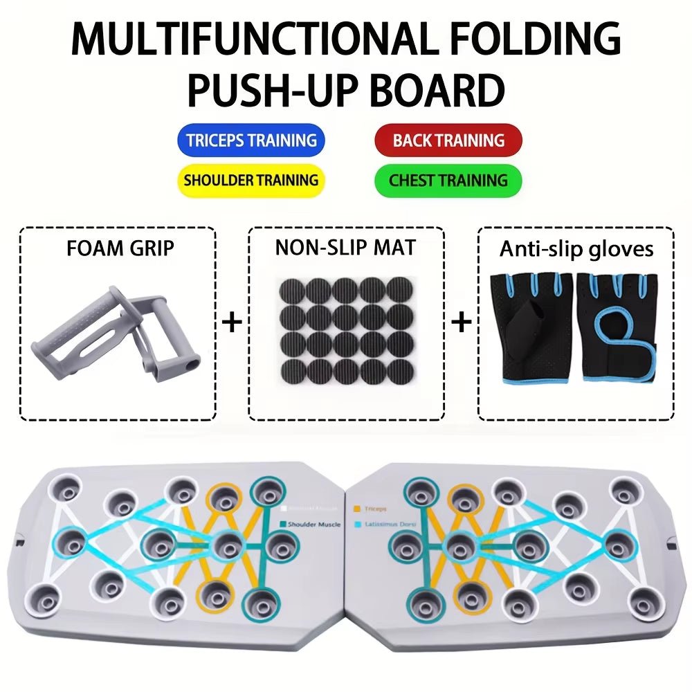 Push - Up Board Set Portable Multifunctional Push - Up Bar Foldable Fitness Equipment for Chest Abdomen Arms/Back Training - Fix & GoPush - Up Board Set Portable Multifunctional Push - Up Bar Foldable Fitness Equipment for Chest Abdomen Arms/Back TrainingFix & Go