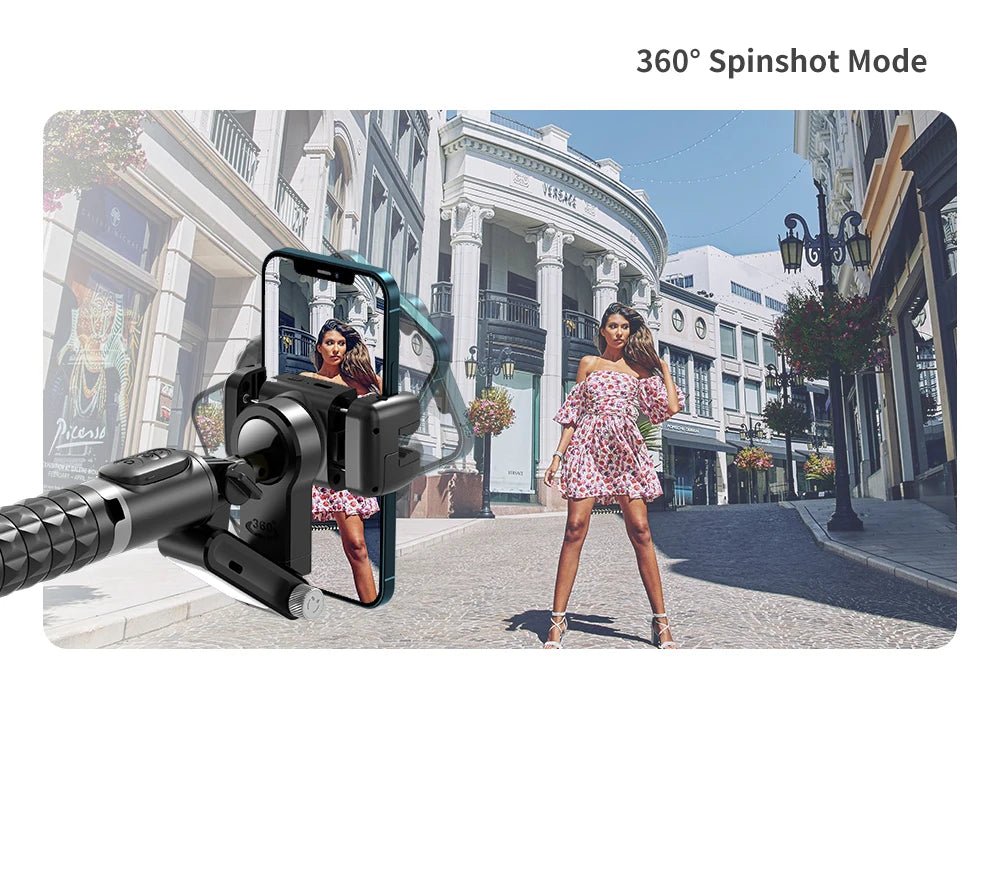 Q18 Desktop Following the shooting Mode Gimbal Stabilizer Selfie Stick Tripod with Fill Light for iPhone Cell Phone Smartphone - Fix & GoQ18 Desktop Following the shooting Mode Gimbal Stabilizer Selfie Stick Tripod with Fill Light for iPhone Cell Phone SmartphoneVidéo & PhotoFix & Go