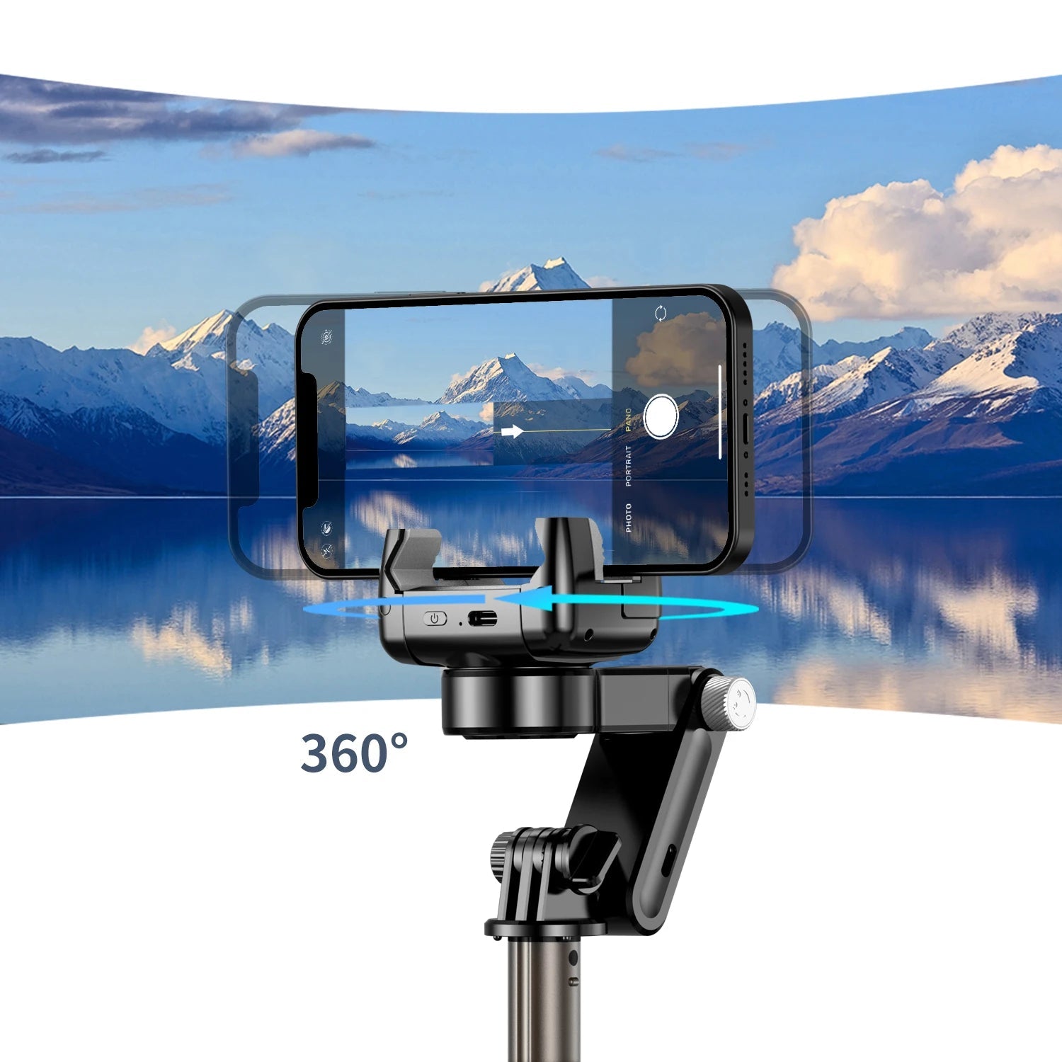 Q18 Desktop Following the shooting Mode Gimbal Stabilizer Selfie Stick Tripod with Fill Light for iPhone Cell Phone Smartphone - Fix & GoQ18 Desktop Following the shooting Mode Gimbal Stabilizer Selfie Stick Tripod with Fill Light for iPhone Cell Phone SmartphoneVidéo & PhotoFix & Go