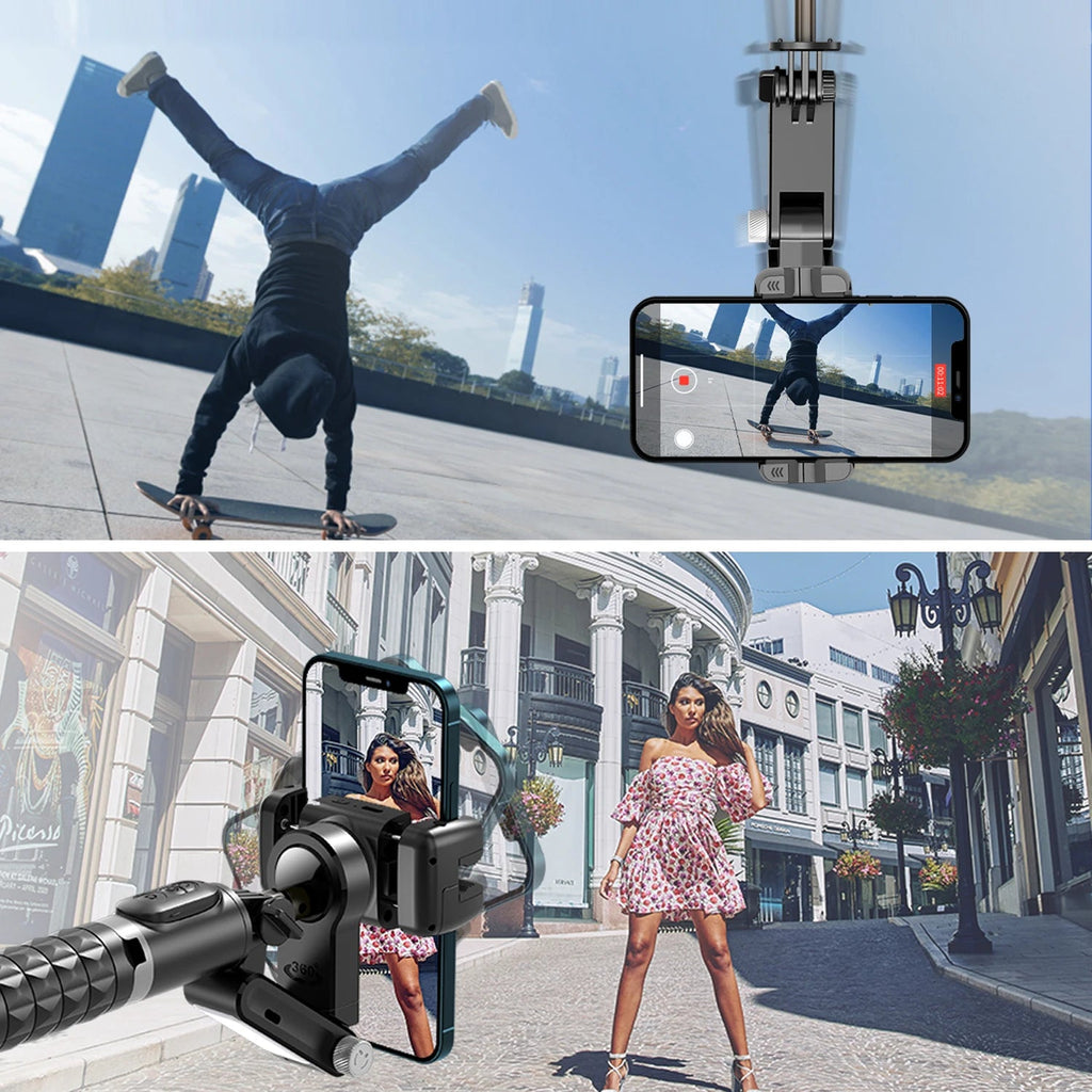 Q18 Desktop Following the shooting Mode Gimbal Stabilizer Selfie Stick Tripod with Fill Light for iPhone Cell Phone Smartphone - Fix & GoQ18 Desktop Following the shooting Mode Gimbal Stabilizer Selfie Stick Tripod with Fill Light for iPhone Cell Phone SmartphoneVidéo & PhotoFix & Go
