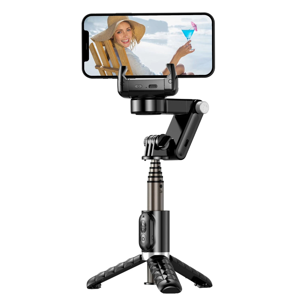 Q18 Desktop Following the shooting Mode Gimbal Stabilizer Selfie Stick Tripod with Fill Light for iPhone Cell Phone Smartphone - Fix & GoQ18 Desktop Following the shooting Mode Gimbal Stabilizer Selfie Stick Tripod with Fill Light for iPhone Cell Phone SmartphoneVidéo & PhotoFix & Go