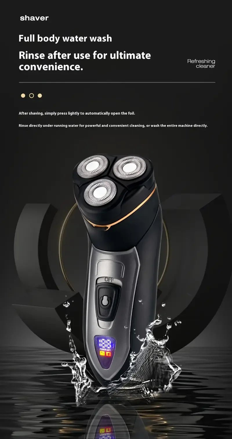 Rasoir électrique flottant 3D pour hommes avec affichage LED, chargement de type C, lames en acier inoxydable, cadeau parfait pour papa ou petit ami - FATAONRasoir électrique flottant 3D pour hommes avec affichage LED, chargement de type C, lames en acier inoxydable, cadeau parfait pour papa ou petit amiBeauté HommeFATAON