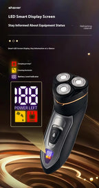 Rasoir électrique flottant 3D pour hommes avec affichage LED, chargement de type C, lames en acier inoxydable, cadeau parfait pour papa ou petit ami - FATAONRasoir électrique flottant 3D pour hommes avec affichage LED, chargement de type C, lames en acier inoxydable, cadeau parfait pour papa ou petit amiBeauté HommeFATAON