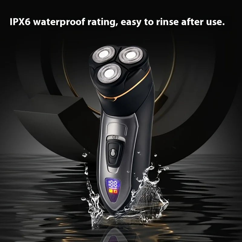 Rasoir électrique flottant 3D pour hommes avec affichage LED, chargement de type C, lames en acier inoxydable, cadeau parfait pour papa ou petit ami - FATAONRasoir électrique flottant 3D pour hommes avec affichage LED, chargement de type C, lames en acier inoxydable, cadeau parfait pour papa ou petit amiBeauté HommeFATAON