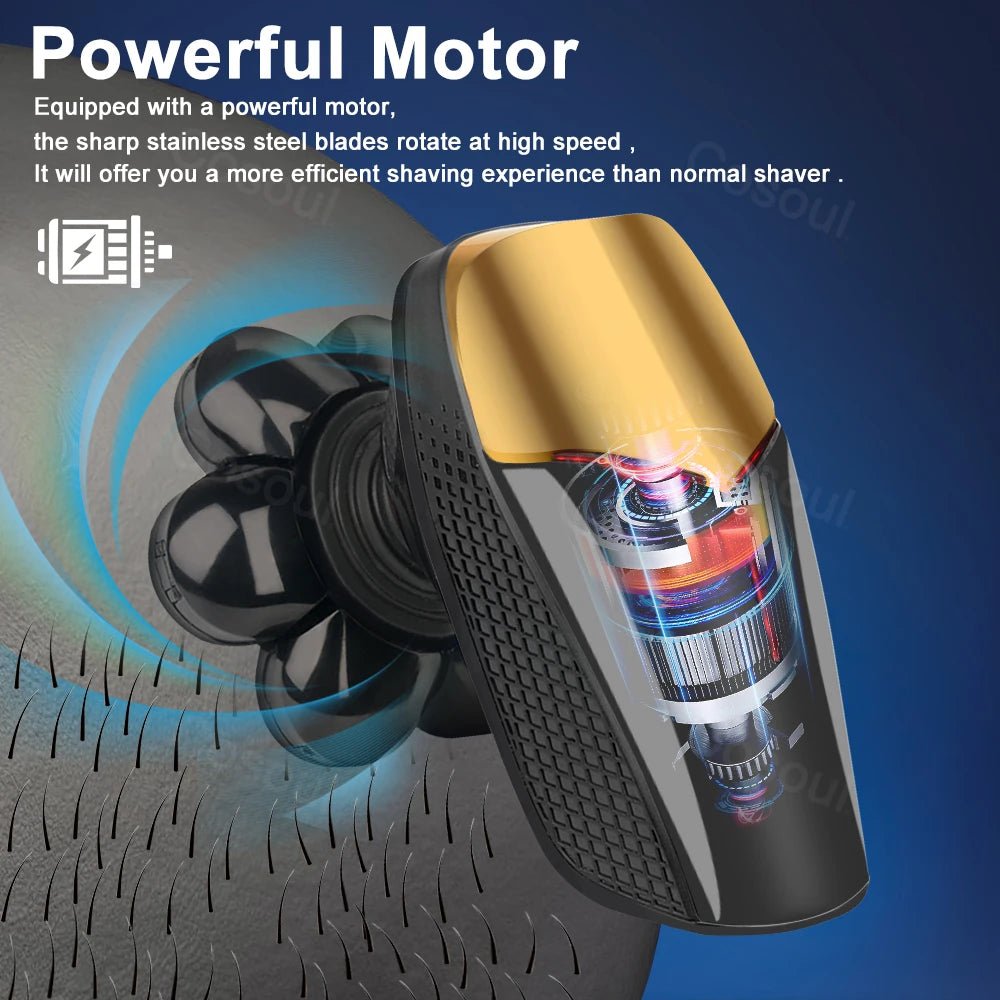 Rasoir pour hommes rasoir électrique puissant tête chauve rasoir barbe machine à raser pour hommes rasoir mari cadeau petit ami - FATAONRasoir pour hommes rasoir électrique puissant tête chauve rasoir barbe machine à raser pour hommes rasoir mari cadeau petit amiBeauté HommeFATAON