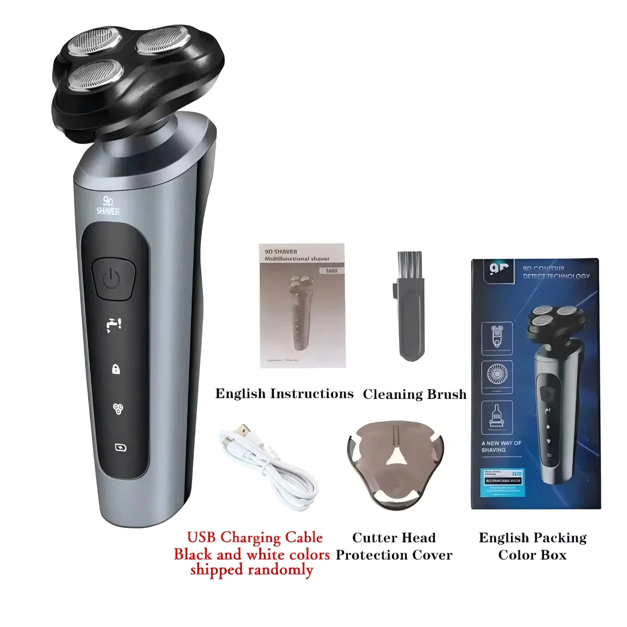 Rasoir Rechargeable Intelligent pour hommes rasoir à barbe humide/sec ABS Tondeuse dissolvant barbe rasoir Rechargeable pour peau lisse - FATAONRasoir Rechargeable Intelligent pour hommes rasoir à barbe humide/sec ABS Tondeuse dissolvant barbe rasoir Rechargeable pour peau lisseBeauté HommeFATAON