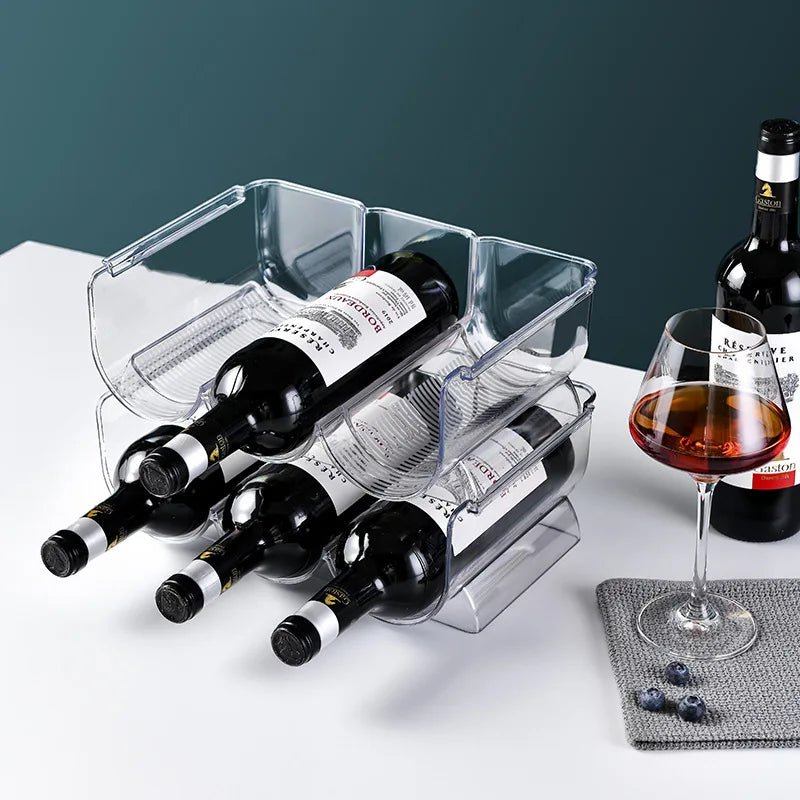 Réfrigérateur empilable pour rangement de bouteilles de vin, porte-bouteille T1, organisateur de cuisine - FATAONRéfrigérateur empilable pour rangement de bouteilles de vin, porte-bouteille T1, organisateur de cuisineSolutions MaisonFATAON