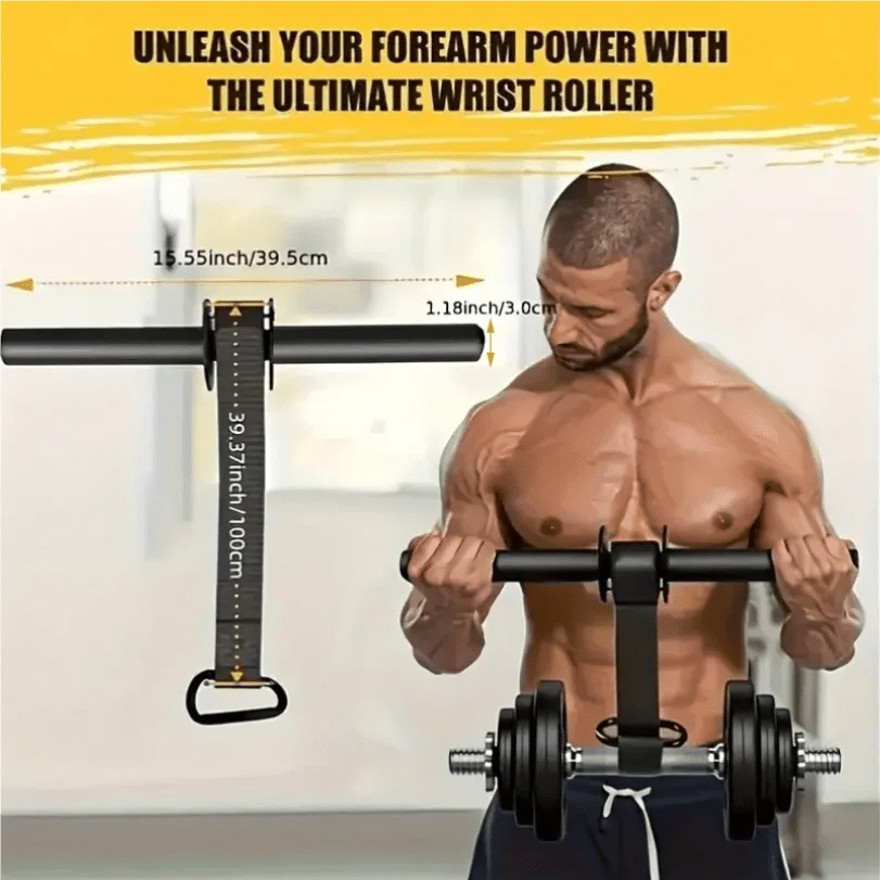 Renforceur de poignet et d'avant-bras en fer, bâton d'entraînement musculaire, équipement de force noir, taille universelle, équipement de sport de plein air - FATAONRenforceur de poignet et d'avant-bras en fer, bâton d'entraînement musculaire, équipement de force noir, taille universelle, équipement de sport de plein airFitness & SportFATAON