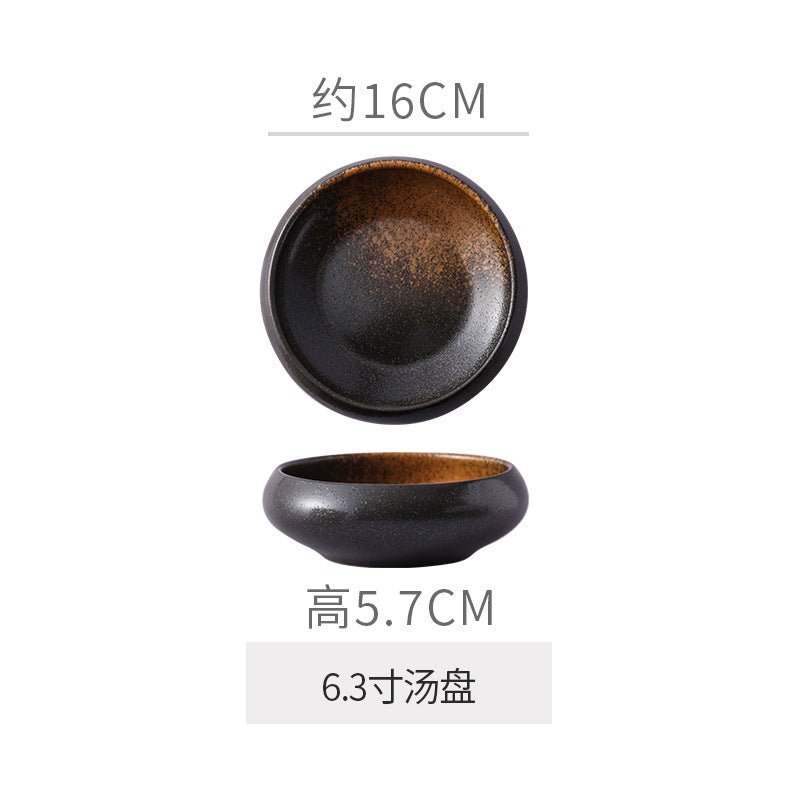 Retro Japanese Style Ceramic Bowl Creative Personality Household Rice Bowl Restaurant Special Snack Bowl Dessert Salad Bowl - FATAONRetro Japanese Style Ceramic Bowl Creative Personality Household Rice Bowl Restaurant Special Snack Bowl Dessert Salad BowlSolutions MaisonFATAON