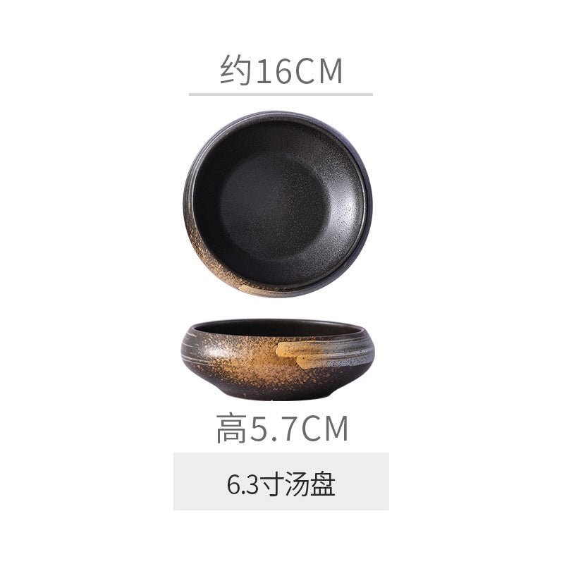 Retro Japanese Style Ceramic Bowl Creative Personality Household Rice Bowl Restaurant Special Snack Bowl Dessert Salad Bowl - FATAONRetro Japanese Style Ceramic Bowl Creative Personality Household Rice Bowl Restaurant Special Snack Bowl Dessert Salad BowlSolutions MaisonFATAON