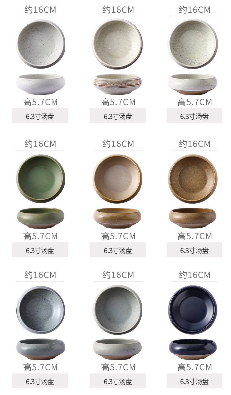 Retro Japanese Style Ceramic Bowl Creative Personality Household Rice Bowl Restaurant Special Snack Bowl Dessert Salad Bowl - FATAONRetro Japanese Style Ceramic Bowl Creative Personality Household Rice Bowl Restaurant Special Snack Bowl Dessert Salad BowlSolutions MaisonFATAON
