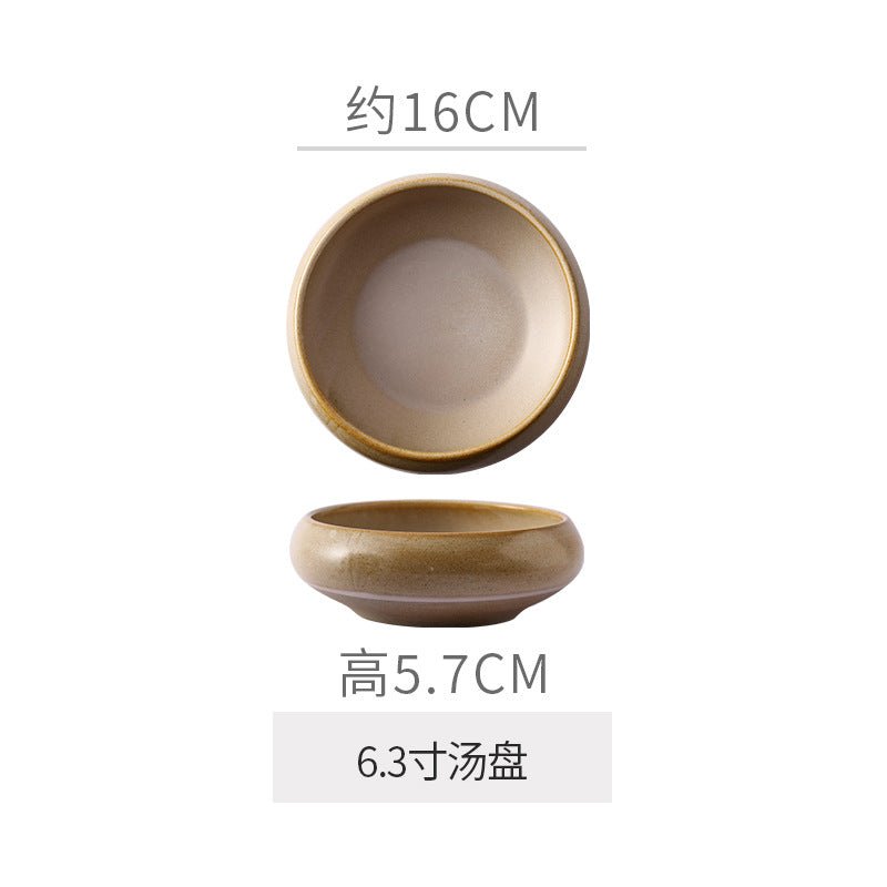 Retro Japanese Style Ceramic Bowl Creative Personality Household Rice Bowl Restaurant Special Snack Bowl Dessert Salad Bowl - FATAONRetro Japanese Style Ceramic Bowl Creative Personality Household Rice Bowl Restaurant Special Snack Bowl Dessert Salad BowlSolutions MaisonFATAON