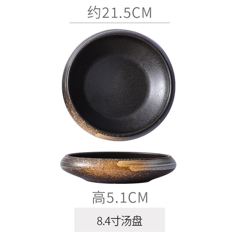 Retro Japanese Style Ceramic Bowl Creative Personality Household Rice Bowl Restaurant Special Snack Bowl Dessert Salad Bowl - FATAONRetro Japanese Style Ceramic Bowl Creative Personality Household Rice Bowl Restaurant Special Snack Bowl Dessert Salad BowlSolutions MaisonFATAON
