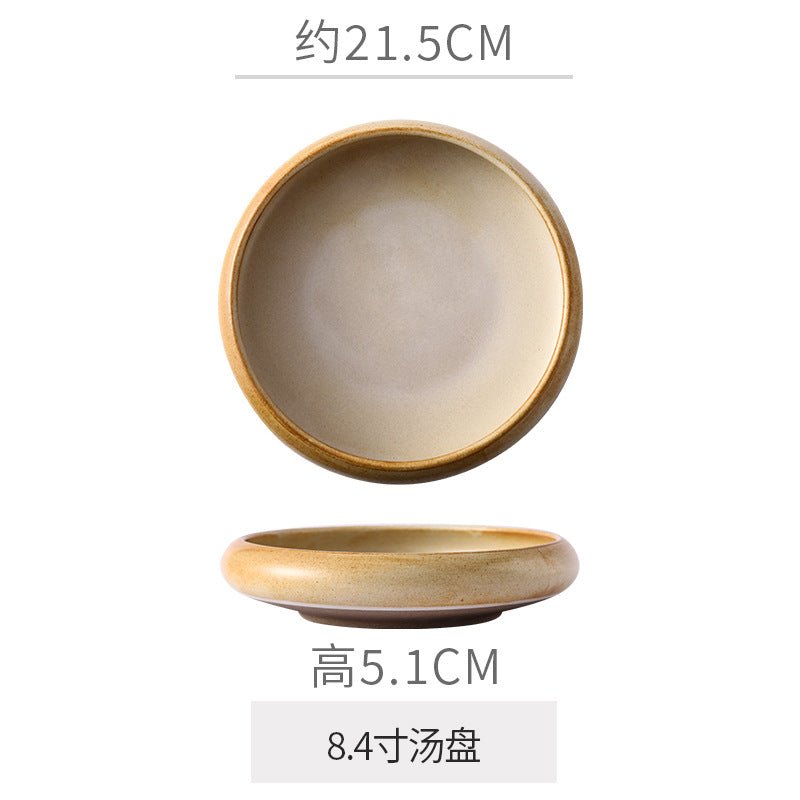 Retro Japanese Style Ceramic Bowl Creative Personality Household Rice Bowl Restaurant Special Snack Bowl Dessert Salad Bowl - FATAONRetro Japanese Style Ceramic Bowl Creative Personality Household Rice Bowl Restaurant Special Snack Bowl Dessert Salad BowlSolutions MaisonFATAON